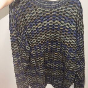 Jhane Barnes (Vintage) Multicolor Patterned Sweater